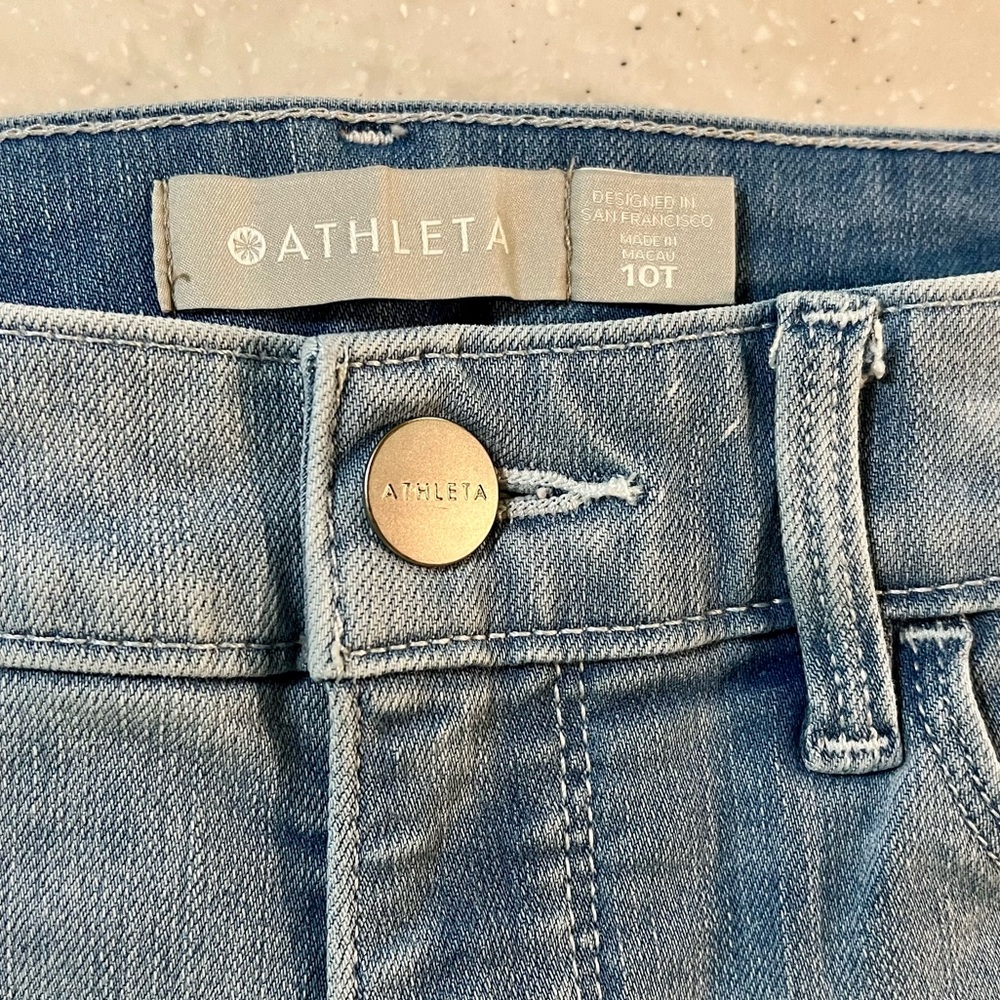 EUC Sculptek Straight Leg Crop in Indigo Stripe Size 10 Tall - Picture 5 of 5